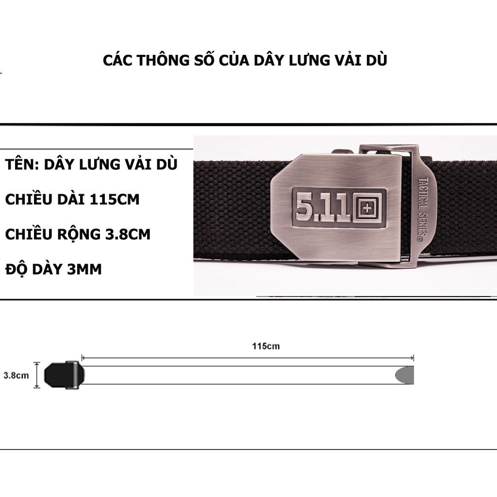Dây Thắt Lưng Vải Canvas, Dây Vải Dù Dệt Từ Sợi Bông Thiên Nhiên Mặt Khóa Hợp Kim Thép Không Ghỉ