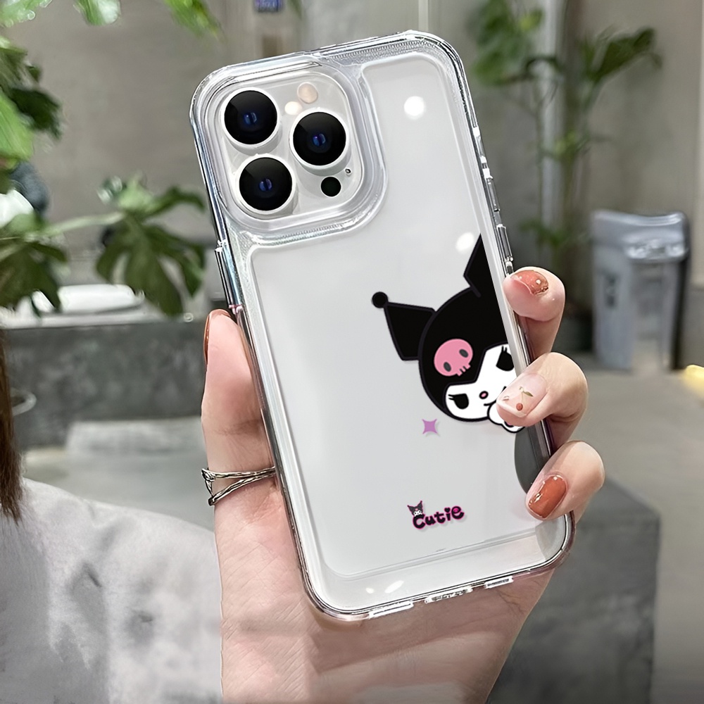 Ốp Điện Thoại Trong Suốt In Hình Kuromi Cho iphone 14ProMax 14Plus 13 11 12 7Plus X XR