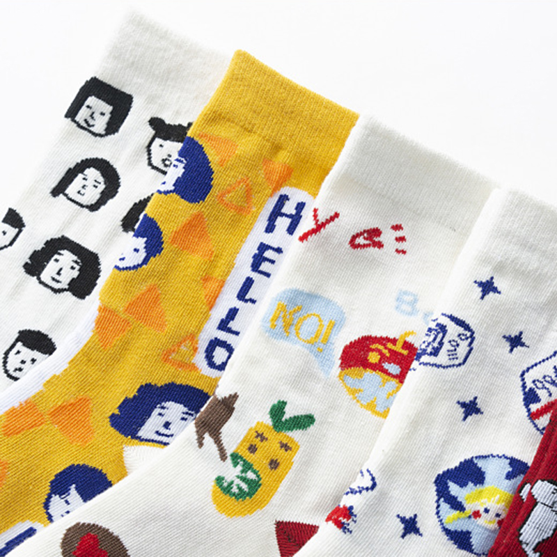 Tất Cotton Kiểu Hoạt Hình Ngộ Nghĩnh Đáng Yêu Cho Nữ