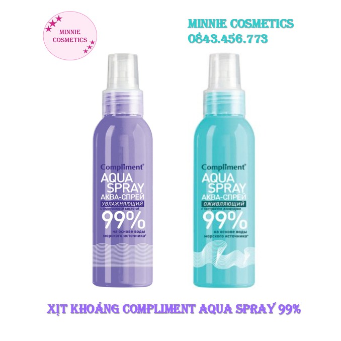 XỊT KHOÁNG COMPLIMENT AQUA SPRAY 99% - NGA