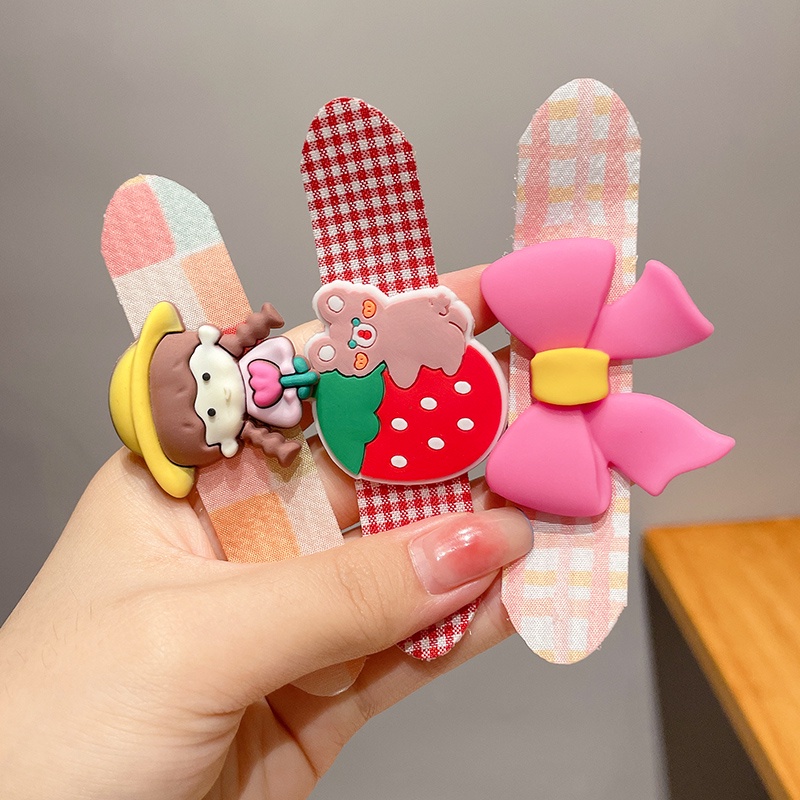 Miếng Dán Tóc Tự Dính Cho Bé Gái Có Sticker Dễ Thương #KT58