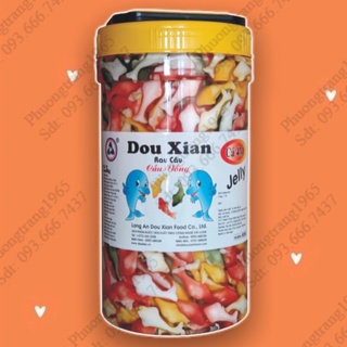 Thạch rau câu con cá Dou Xian 2.5kg (Hàng Huy) - Đủ hương