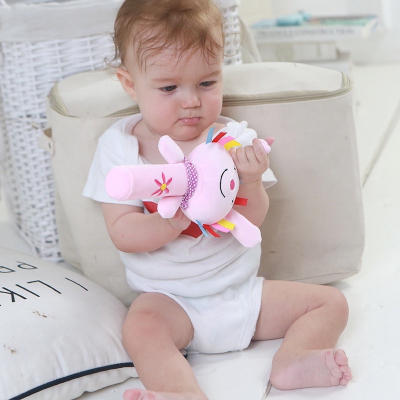 Đồ Chơi Cầm Tay Cho Bé Sơ Sinh Chút Chít Cho Bé Xúc Xắc Bông Augleka TCT34