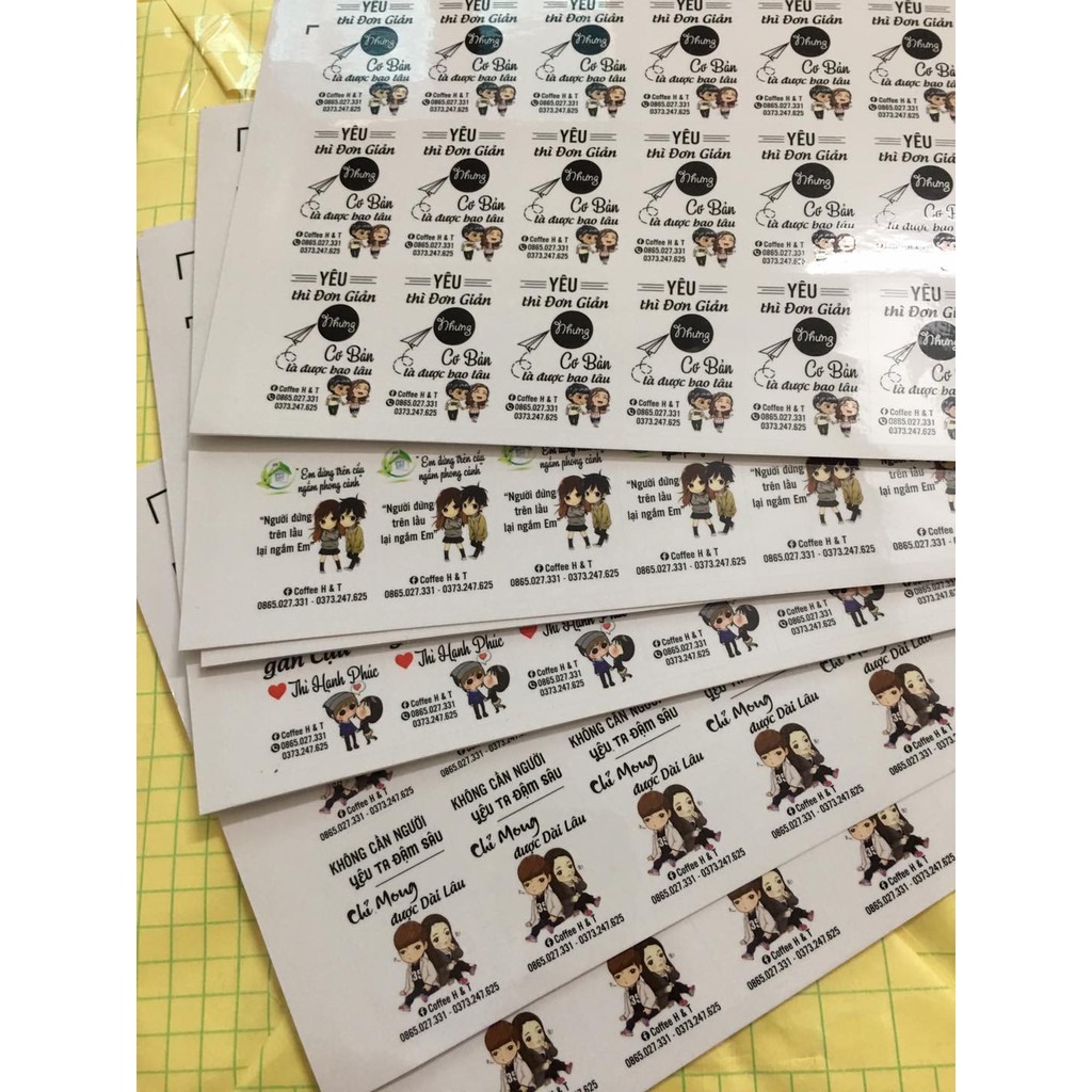 1000 Tem nhãn, Thiết kế theo yêu cầu