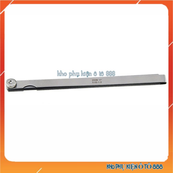 Thước căn lá đo từ 0.02-1.0mm 17 lá đo khe hở chiều dài 10-30cm