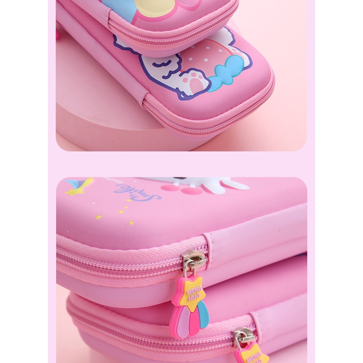 Hộp Đựng Bút EVA 3D Hình Kỳ Lân Hoạt Hình Sức Chứa Lớn Cho Trẻ Em