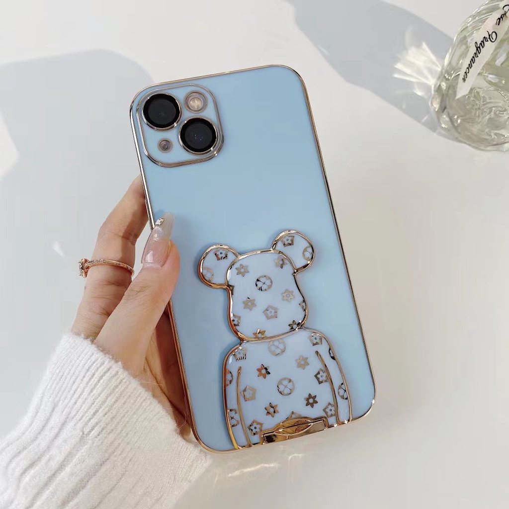 Ốp Điện Thoại Kèm Giá Đỡ Hình Gấu Sang Trọng Cho iphone 13 Pro Max i13 13pro 11 Pro Max i11 X Xs Max 7plus 8plus 12Pro 12 Pro Max