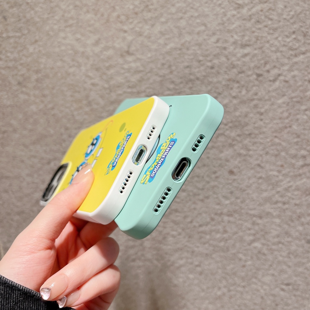 Ốp Lưng Chống Sốc Họa Tiết Hoạt Hình Spongebob Và Patrick Cho iPhone 14 / 13 / 12 / 11 / X / 8 / 7P