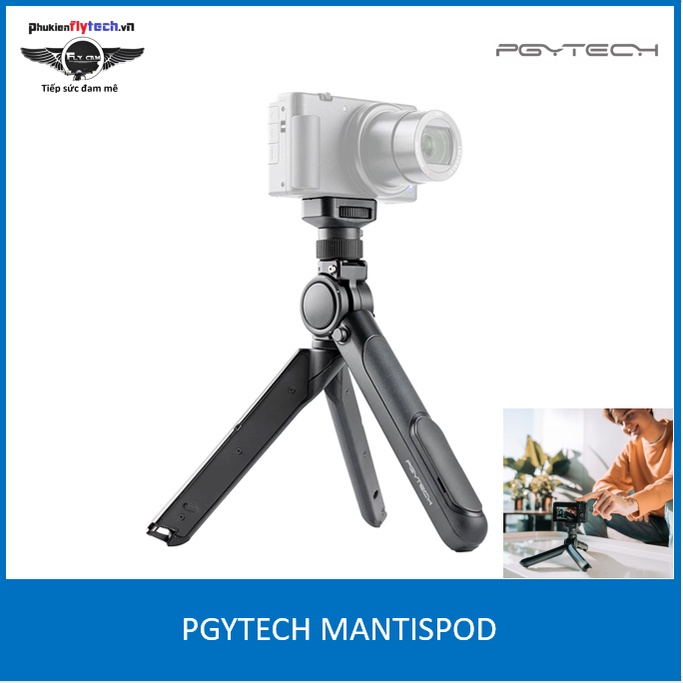 Mantispod Vlogging Tripod PGYtech – Chân máy quay vlog - Hành chính hãng PGYtech - Linh hoạt, tiện dụng, dễ di chuyển.