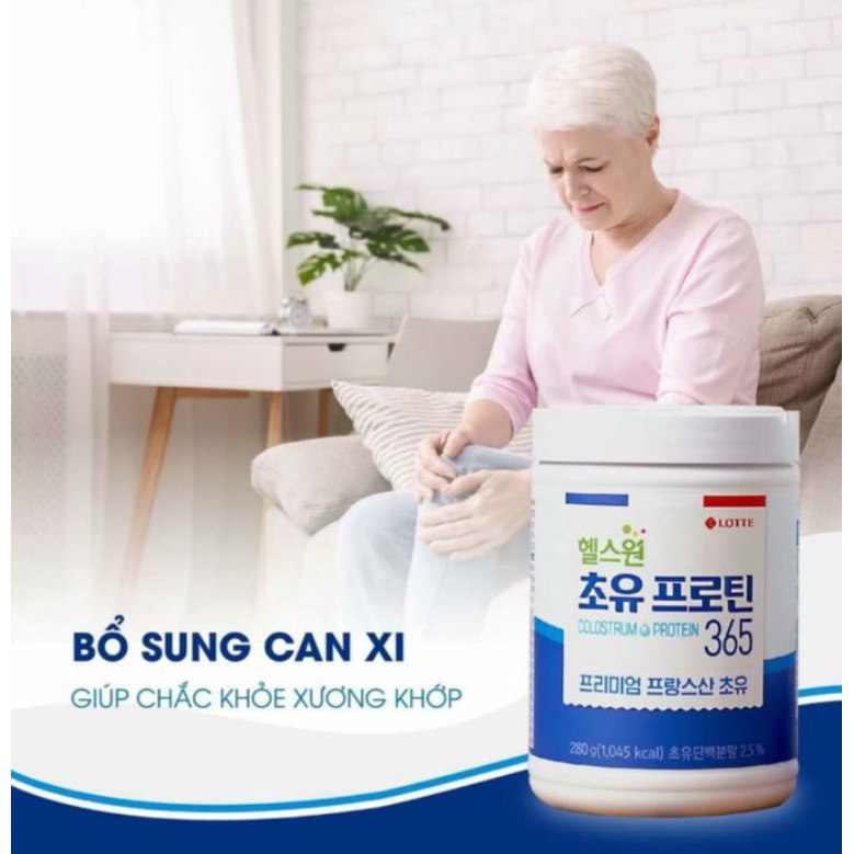 Sữa non Colostrum Protein 365 LOTTE Hàn Quốc. Dùng mọi đối tượng. Thương hiệu thuộc top 10 thế giới, HSD 2 năm