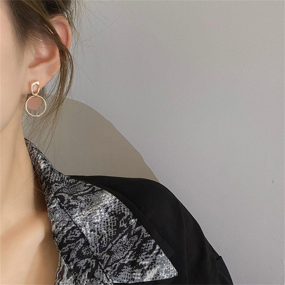 ROWANS Khuyên Tai Lủng Lẳng Màu Sáng Đơn Giản Dễ Phối Đồ