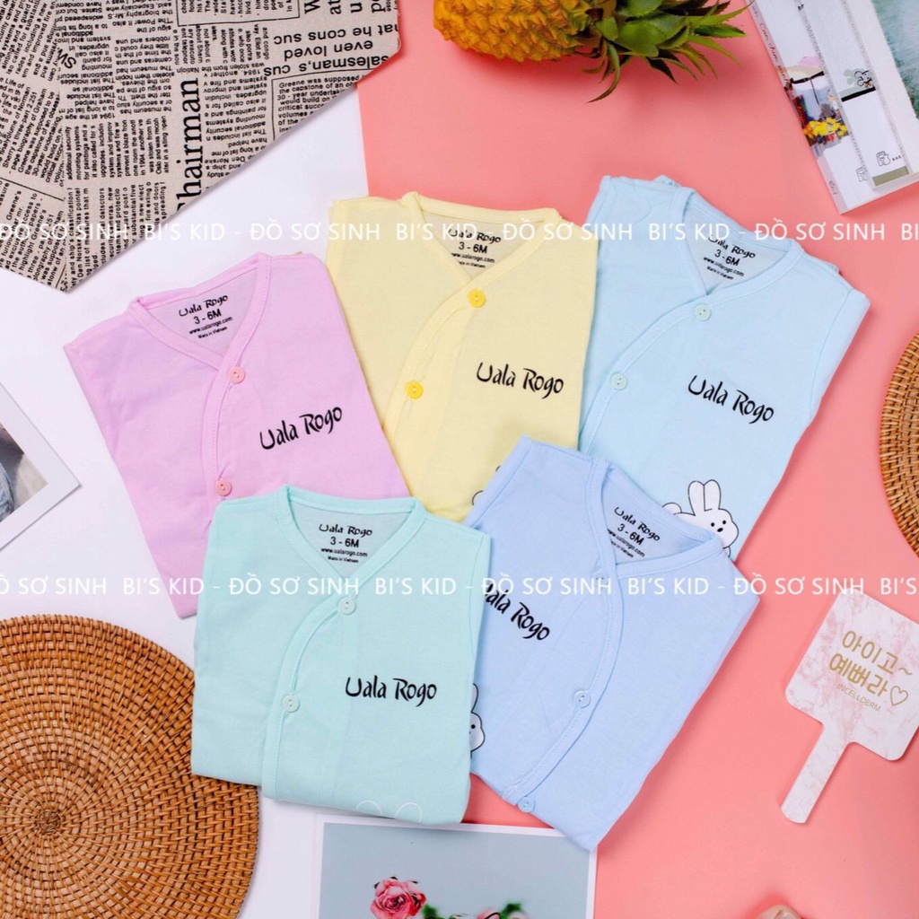 Quần áo trẻ emFREESHIPQuần áo sơ sinh Uala chất cotton mềm,không xù, thấm hút mồ hôi | Size từ 3-8kg| Cộc tay