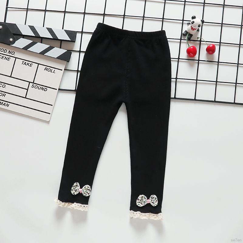 Quần Legging Màu Trơn Cho Bé Gái 6 Tháng - 4 Tuổi