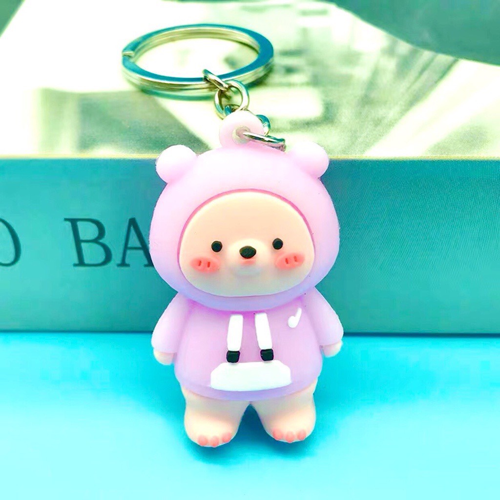 Móc khóa gấu Hàn quốc hoạt hình dễ thương đủ màu sắc hot trend tiktok phụ kiện balo túi xách móc đeo chìa khoá [MÓC]
