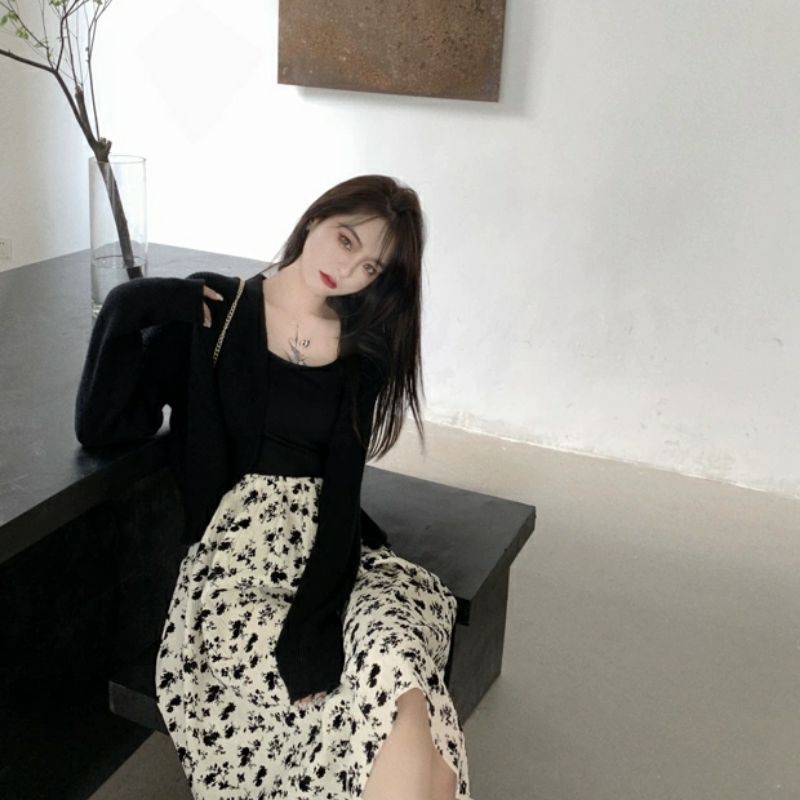 váy nữ hoa nhẹ nhàng phong cách hàn quốc