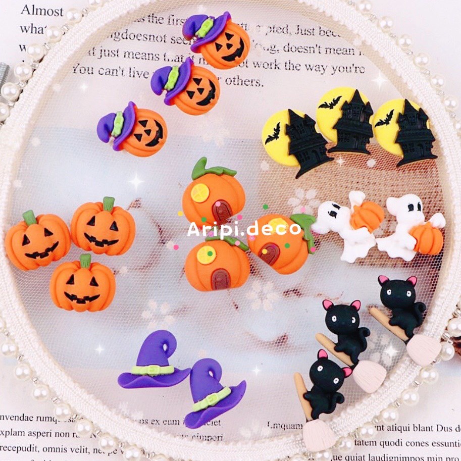 Charm halloween đáng yêu B50 /Nguyên liệu làm phụ kiện handmade vòng tay / resin