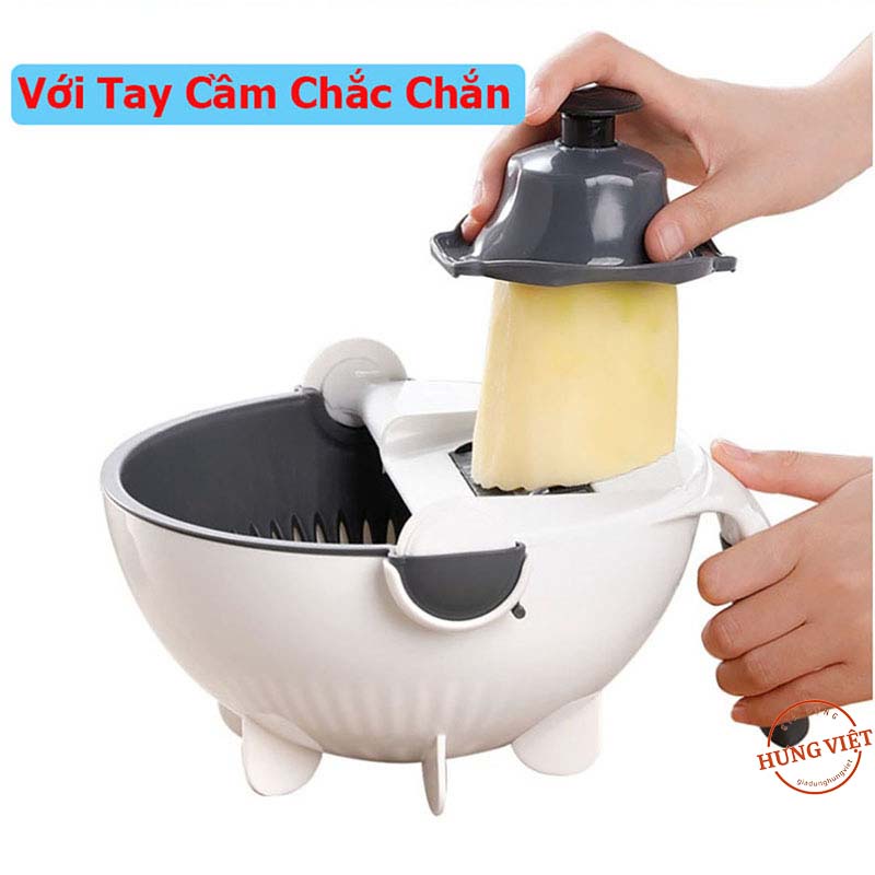 Dao Bào Rau Củ Trái Cây, Rổ Bào, Gọt Nạo Vỏ Đa Năng [RỔ BÀO 9 MÓN]