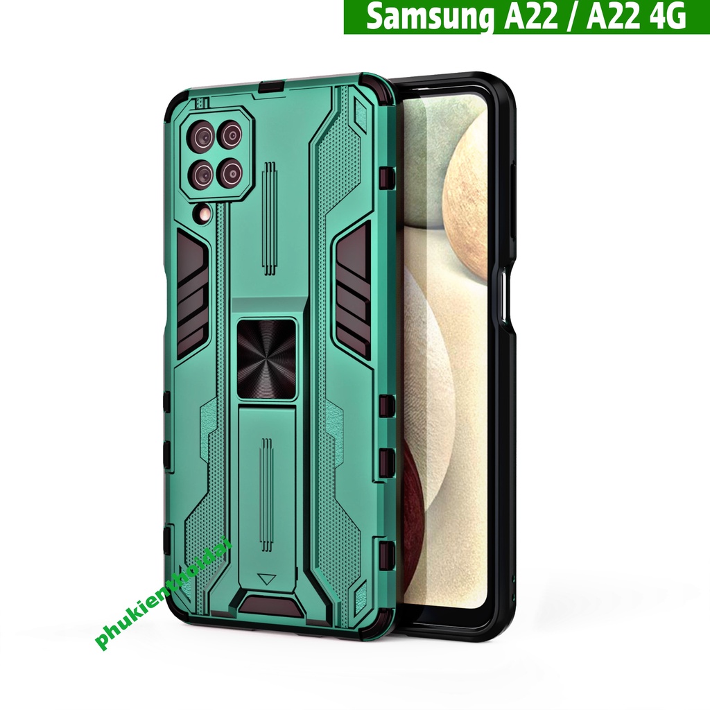 Ốp lưng Samsung A22 / A22 4G Iron Man Ver 3 chống sốc giá đỡ xem phim đế hút ô tô từ tính