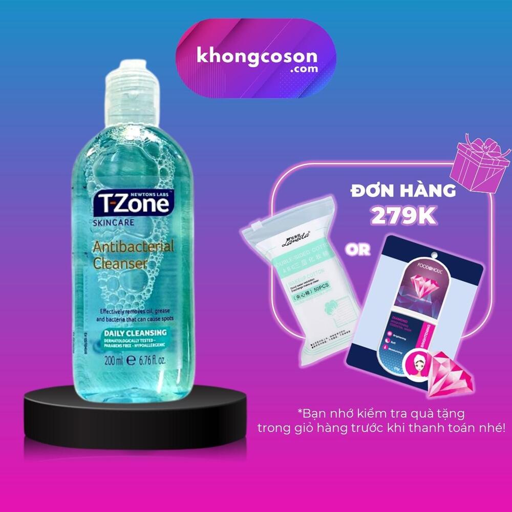 Toner Làm Sạch Cho Da Dầu Mụn T-Zone Clear Pore Antibacterial C 200ml - Khongcoson