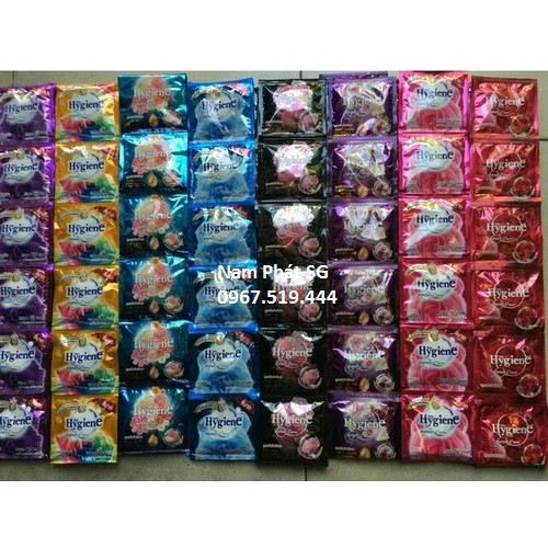 DÂY XẢ VẢI ĐẬM ĐẶC HYGIENE 20ML THÁI LAN - 12 GÓI/ DÂY