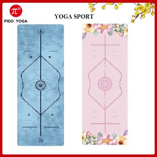 Thảm tập Yoga Du lịch định tuyến 1,5mm Pido Cao Cấp bám siêu dính