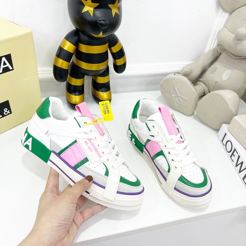 Giày thể thao dolce D&amp;G kẻ viền pha màu fullbox