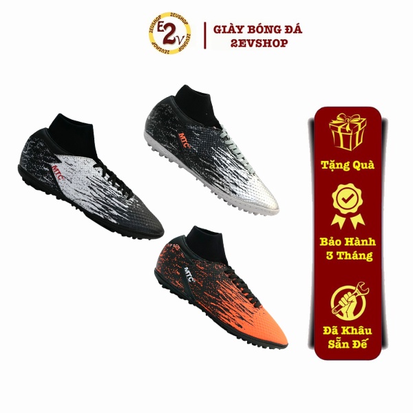 Giày đá bóng nam MTC Faster Colorful cao cổ, giày đá banh thể thao cỏ nhân tạo cao cấp - 2EVSHOP