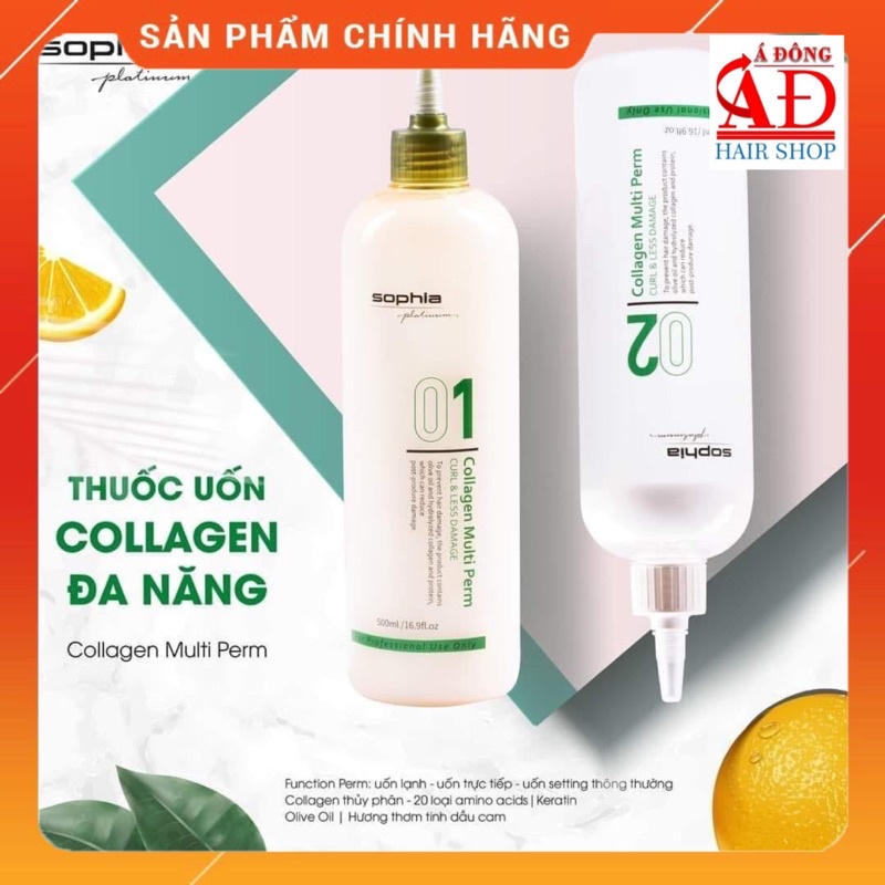 THUỐC UỐN TÓC SOPHIA COLLAGEN ĐA NĂNG DẠNG GEL HÀN QUỐC 500ML