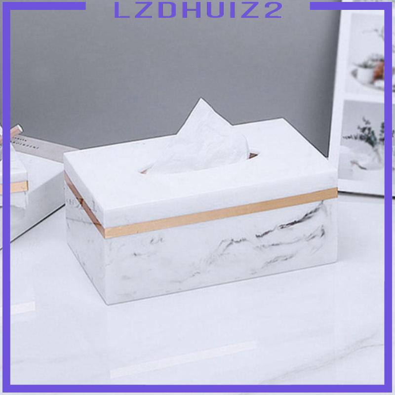 Hộp Đựng Khăn Giấy Họa Tiết Đá Hoa Cương Màu Trắng Cho Nhà Bếp