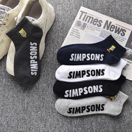 Tất cổ ngắn nam nữ vớ simpson cố thấp thời trang hàn quốc đẹp giá rẻ cotton kháng khuẩn MRSOCKS VN041