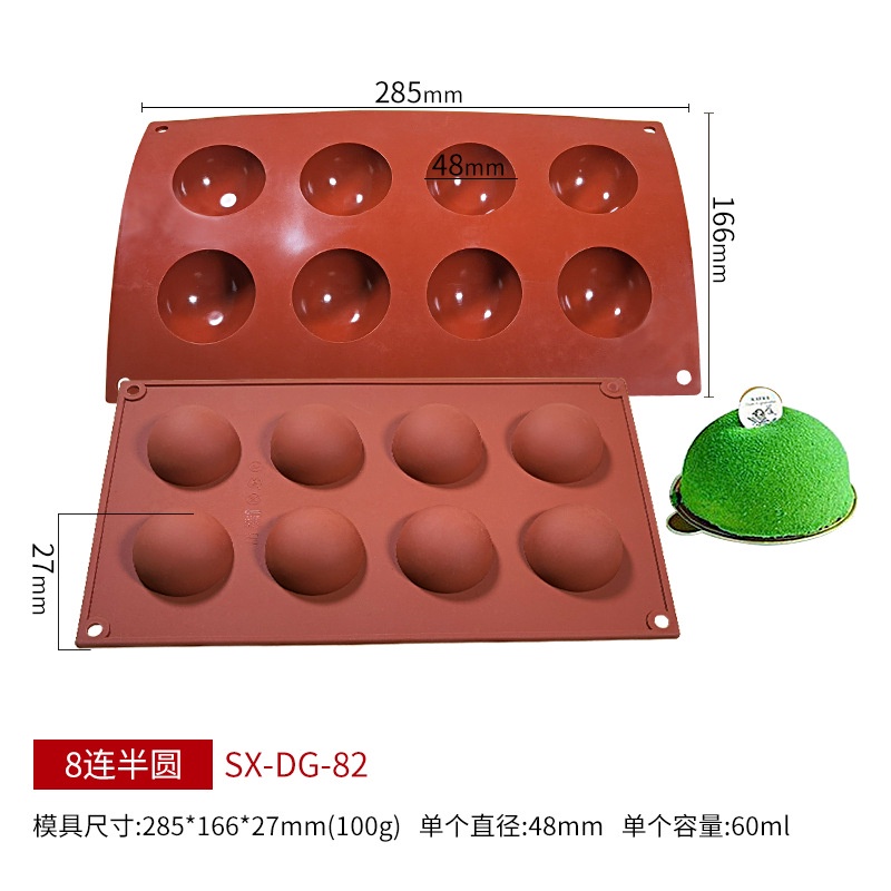 Khuôn Silicone Làm Bánh Hình Bán Nguyệt