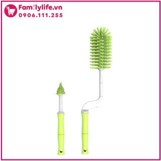[CHÍNH HÃNG] - Cọ Rửa Bình Sữa Silicon Cao cấp 2 chi tiết ( Xoay 360 độ )