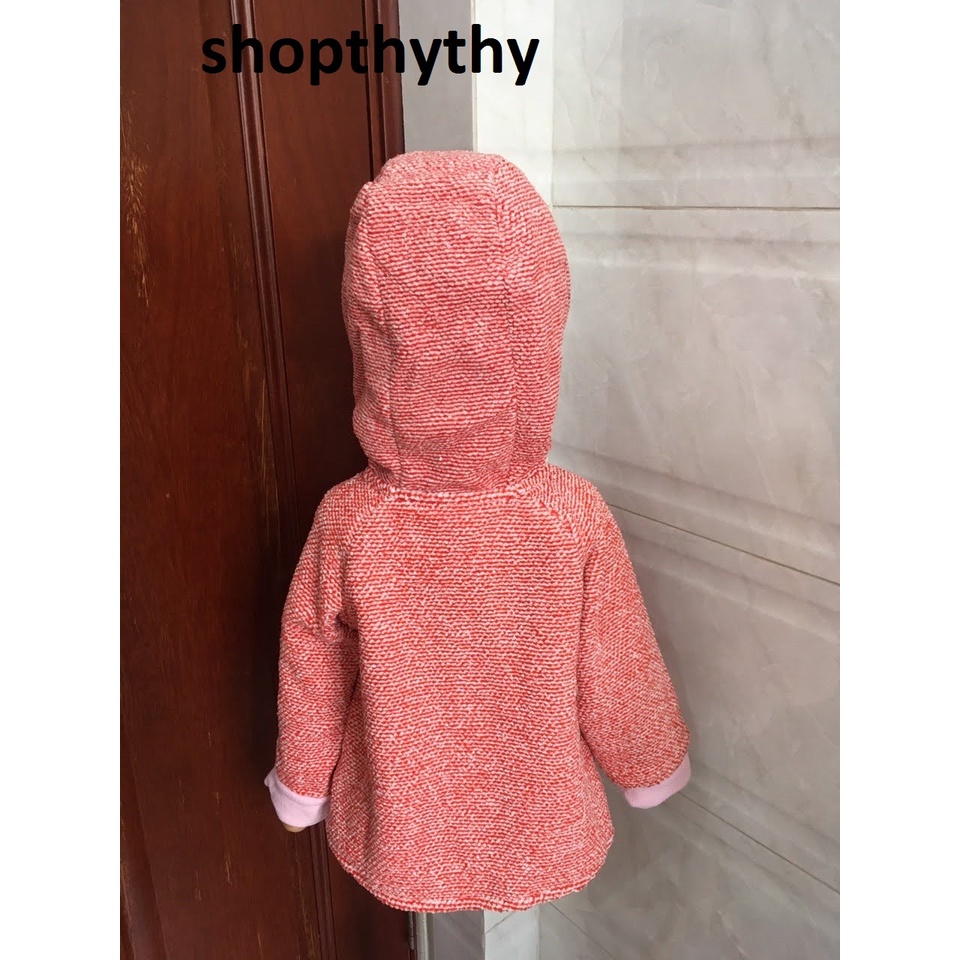 Áo khoác bé gái lót lông cừu size 1 - 3 tuổi