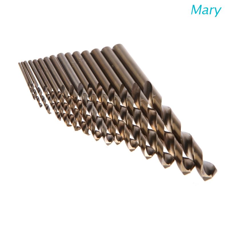 Bộ 15 Mũi Khoan Xoắn Tốc Độ Cao Bằng Thép Gió M35 1.5-10mm