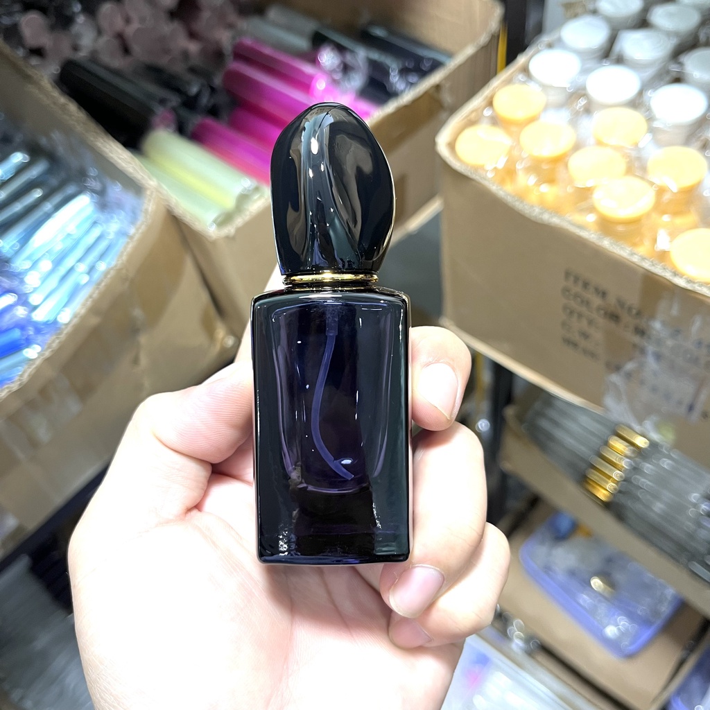 Chai-Lọ Đựng Nước Hoa Thủy Tinh Màu Cao Cấp-Nắp Kiểu Gắn Đá-Dung Tích 30ML
