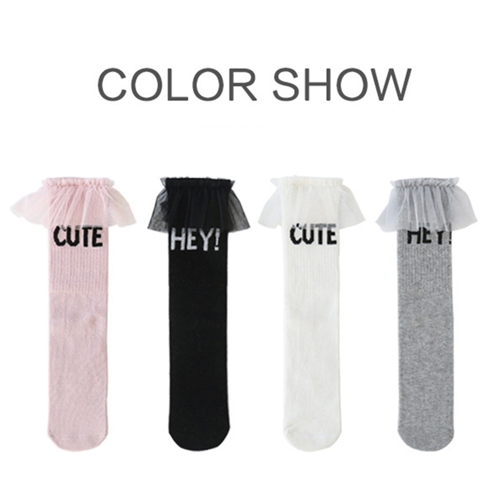 Trẻ mới biết đi Vớ bông cho trẻ sơ sinh Lưới xù đồng phục Vớ trẻ em gái