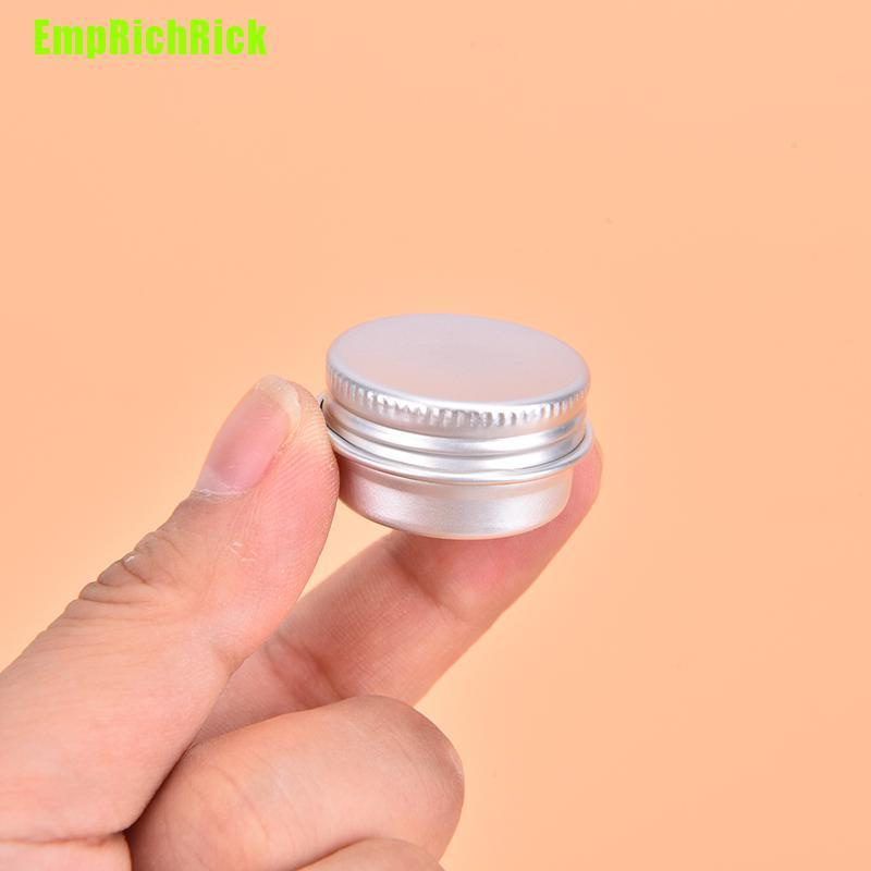 (Hàng Mới Về) Set 10 Hộp Nhôm 5ml Đựng Kem Dưỡng Móng Tay / Nến / Mỹ Phẩm Tiện Dụng