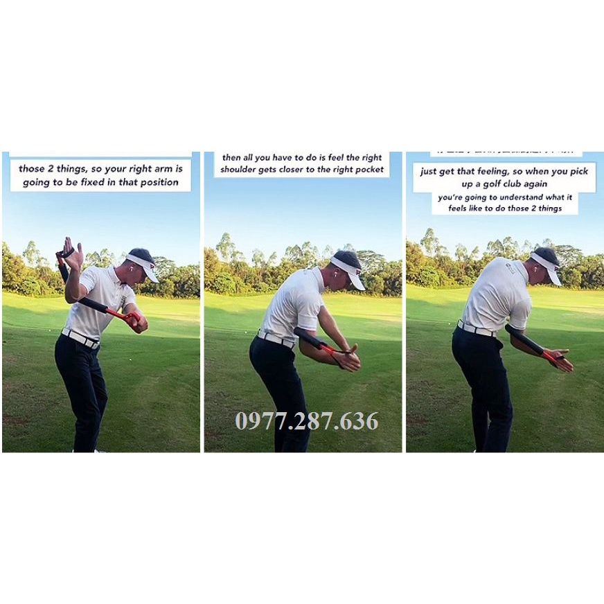 Dụng cụ hỗ trợ tập golf Swing chỉnh tư thế lưng tay nắm gậy kỹ thuật chính xác DC001