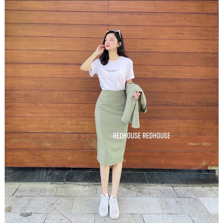 Chân váy bút chì vest