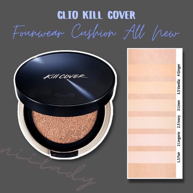 PHẤN NƯỚC CLIO KILL COVER FOUNWEAR XP/ ALL NEW/ GLOW/ NUDISM VELVETWEAR CUSHION XP SPF 50+PA+++