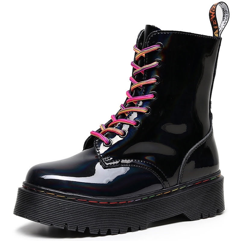 Boots cổ cao đế cao Hologram- Bốt dupe dr marten