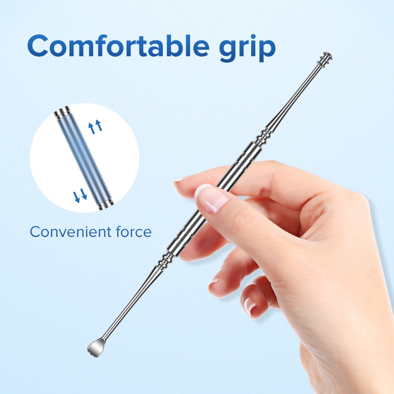 Cây lấy ráy tai Llano bằng thép không gỉ hai đầu xoay 360 độ bền bỉ chuyên dụng