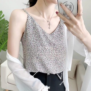 Áo hai dây đan cheo lưng hoa nhí cực xinh