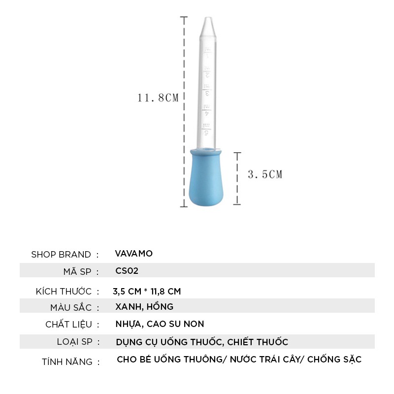 Ống hút sữa bón thuốc cho bé không chịu bú bình an toàn cao cấp CS02