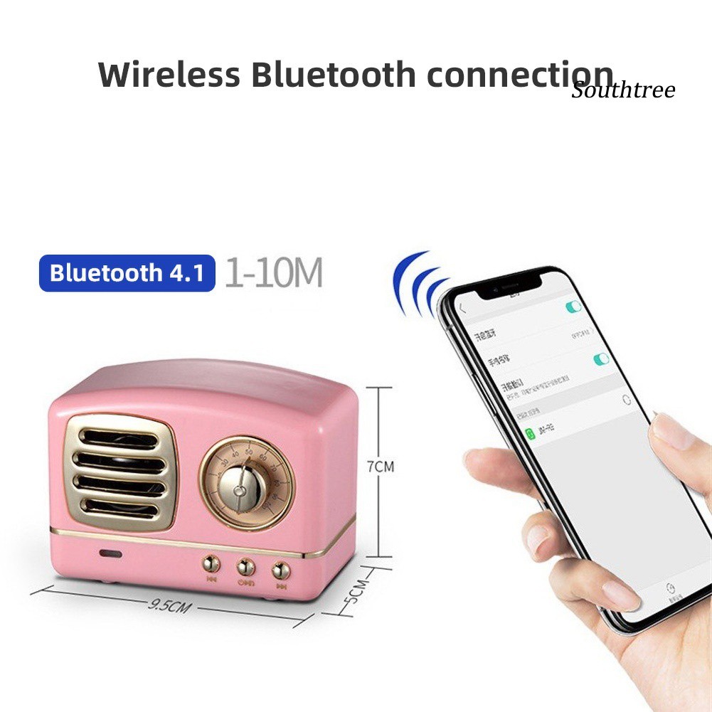 Loa Bluetooth Không Dây Mini Phong Cách Vintage