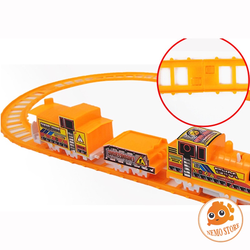 Đồ chơi mô hình xe lửa chạy cho bé - tàu hỏa lượn vòng lắp ghép rèn luyện trí tuệ