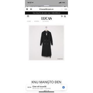 Áo dạ đen dáng dài