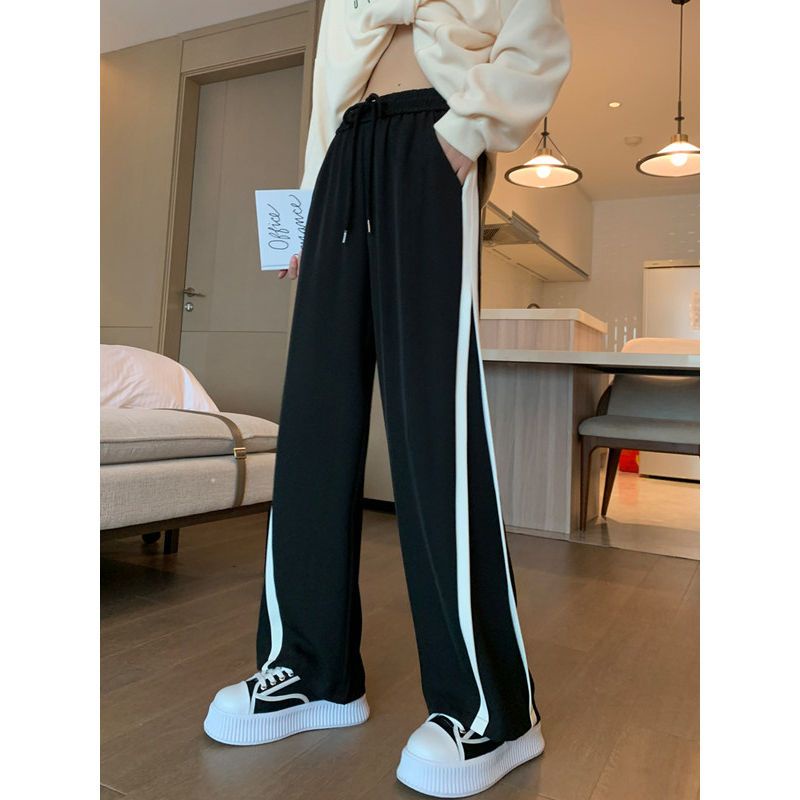 Quần Thể Thao Lưng Cao Ống Rộng Thời Trang Mùa Hè Hàn Quốc 2022 Dành Cho Nữ