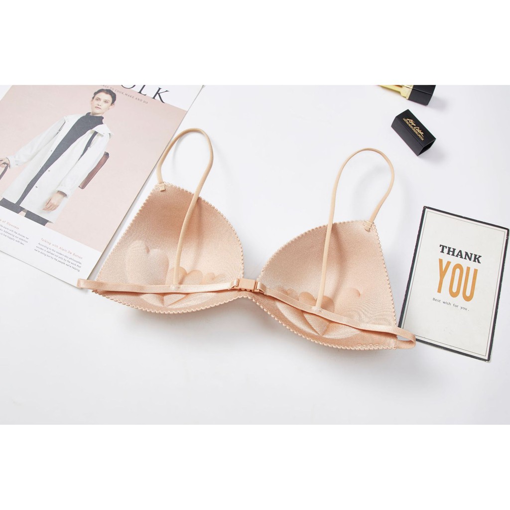 Áo bra đệm mỏng đúc su đệm tim nâng ngực nhẹ, tạo khe dây mảnh