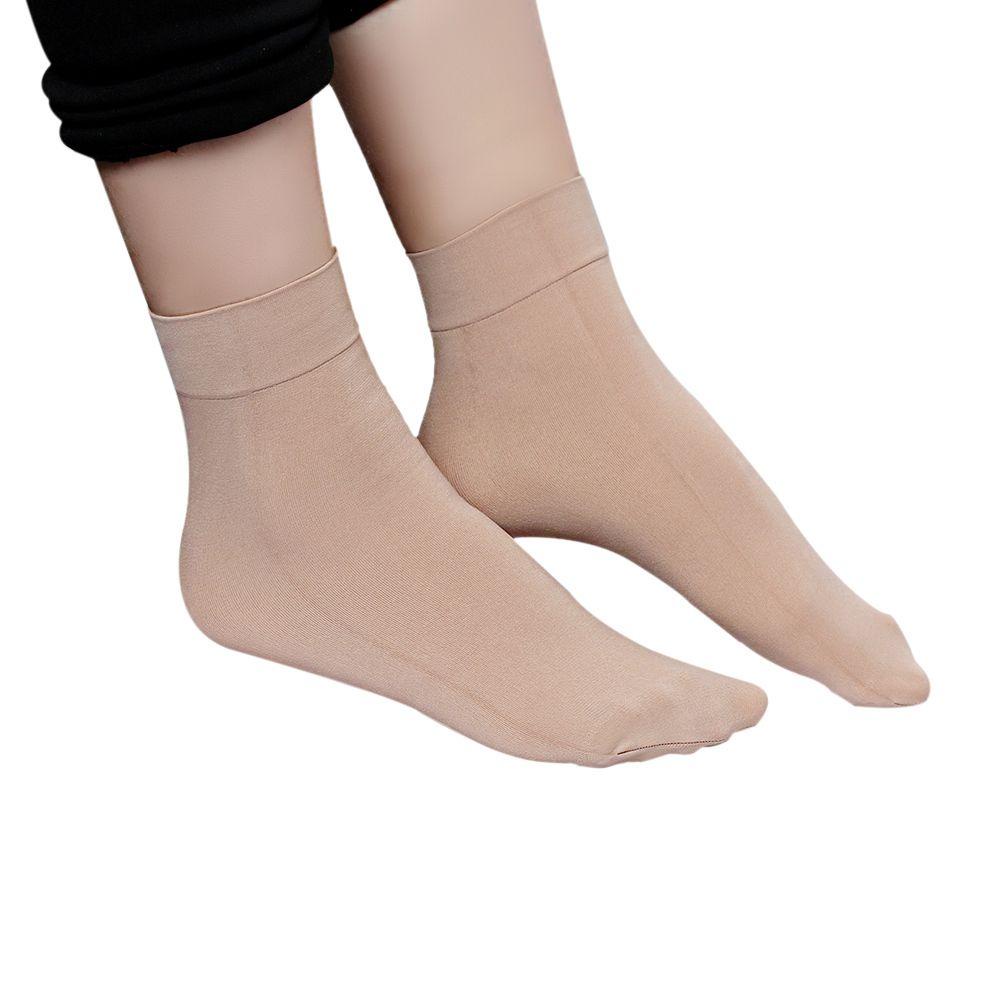 1 / 5 / 10 Đôi Tất Ngắn Bằng Nylon Giữ Ấm Chống Trượt